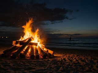 Beach bonfires.