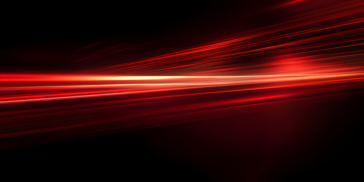 Red line of light speed motion background. red fast movement background design faster. concept texture of digital technology speedy move and space black
