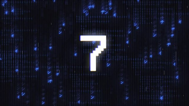 Top ten countdown Digital code, computer hack concept system. Cyber security code binary background animation, computer software concept motion background