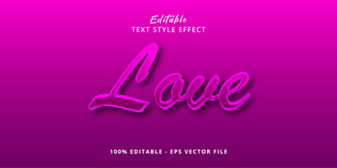 Love liquid pink 3d editable text effect