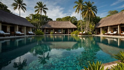 Beautiful hotel near the ocean on Phuket Island, Thailand.