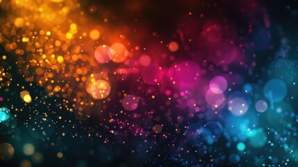 Obraz premium Soft colorful light leaks on a black background