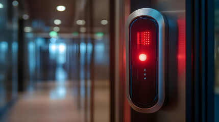 Obraz premium Red Light Access Panel Illustration