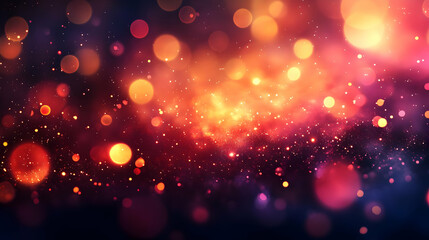 Fototapeta premium Abstract Background with Red and Orange Bokeh Lights