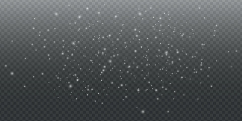 White png dust light. Bokeh light lights effect background. Christmas background of shining dust Christmas glowing light bokeh confetti and spark overlay texture for your design.