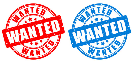 Wanted grunge ink stamp