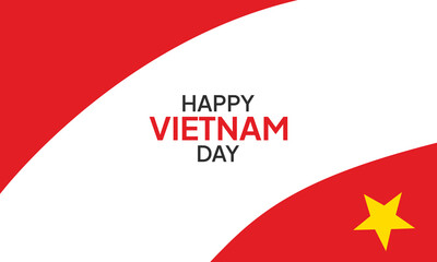 Obraz premium Happy Vietnam Independence Day September 2nd Celebration Vector Design Illustration. Template for Poster, Banner, Advertising, Greeting Card or Print Design Element