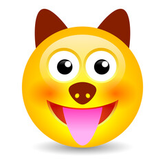 Funny quadrober emoji cartoon