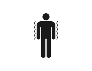 Trembling, people, health icon. Vector illustration.