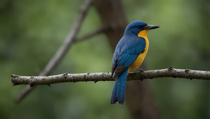 Fototapeta premium Bird perched on a branch.