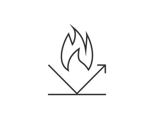 No fire allowed, fireproof icon. Vector illustration.