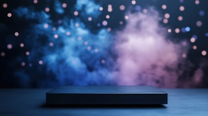 Holographic concert stage design for new year celebration - futuristic event backdrop