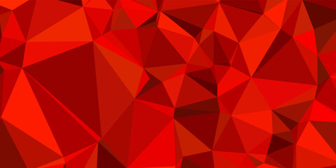 Cyan red triangles grid abstract polygonal background.