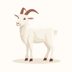 Fototapeta premium Goat Animal Farm Vector Illustration Isolated Icon