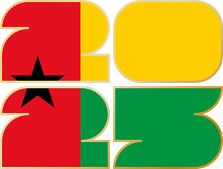 2025 with flag of Guinea-Bissau