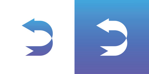 Creative modern D logo with arrow at the top end, D logo for business consulting, financial institutions and etc