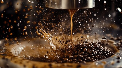 Coffee Beans Brewing: A Sensual Burst of Aroma and Flavor