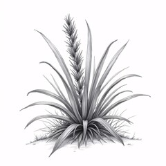 Scratchboard Illustration exotic plants encyclopedia