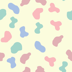 Groovy Lava Lamp Seamless Pattern. Psychedelic Fluid Drops Vector Background in 1970s Hippie Retro Style for Print on Textile, Wrapping Paper, Social Media