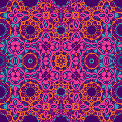 Vibrant Botanic Weave Pattern 