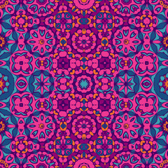 Vibrant Botanic Weave Pattern 