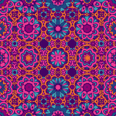 Vibrant Botanic Weave Pattern 