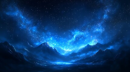 Fototapeta premium Beautiful starry night sky with the Milky Way space galaxy star background