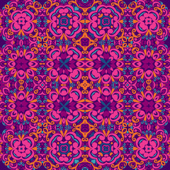 Vibrant Botanic Weave Pattern 