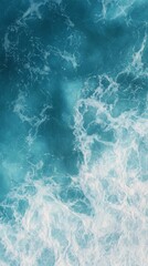 Fototapeta premium Vibrant water patterns create tranquility in ocean waves at midday