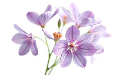 Obraz premium purple flowers watercolor isolated on white background, watercolor illustration, minimalist style, botanical illustration