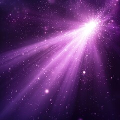 A dazzling purple light burst with sparkling particles, ideal for backgrounds in digital art, presentations, or social media graphics, It evokes a sense of wonder and creativity,