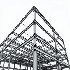 Fototapeta premium Steel framework, building construction, skeletal structure.