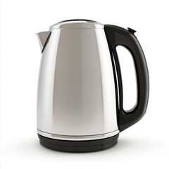 Fototapeta premium Sleek stainless steel kettle for quick boiling and modern kitchens. isolated on white background.