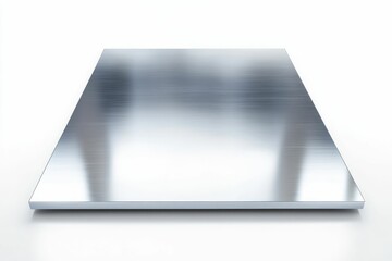 Brushed metal sheet, bright, clean, reflective surface.