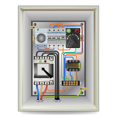 Control Panel. Production control panel and control of computer devices. Touchpad. Vector graphics