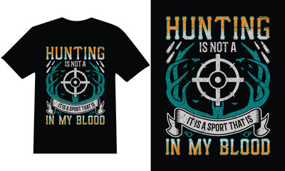 Fototapeta premium Hunting deer t shirt design