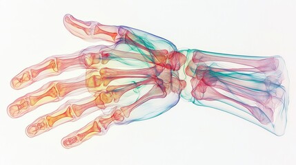 Fototapeta premium In this image I can see the digital art of the human skeleton The background is in white color