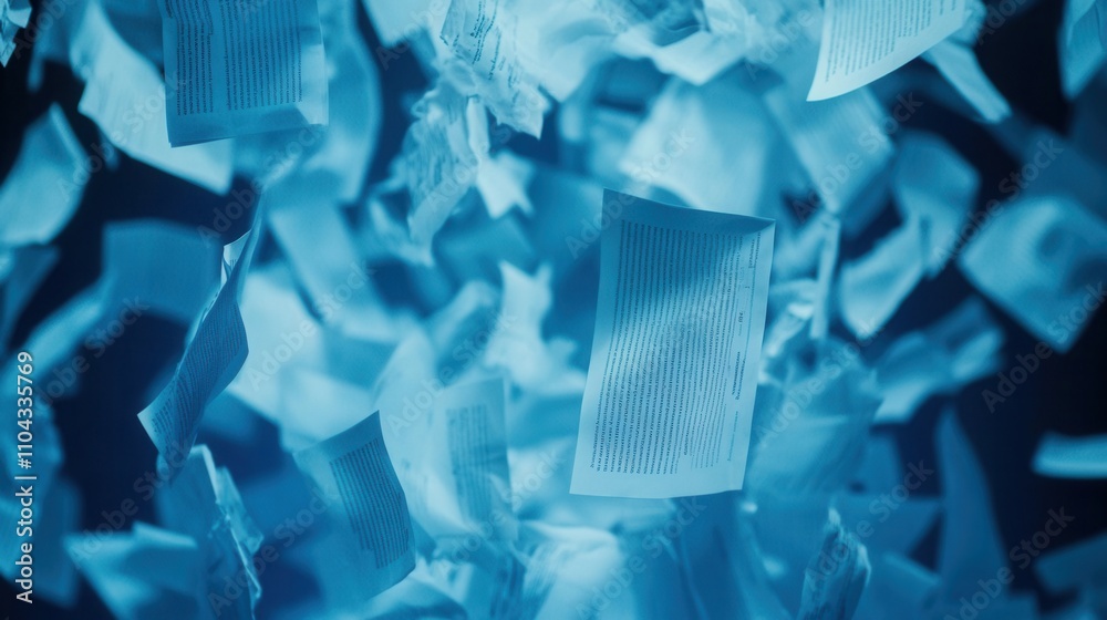 Poster stock's role in document analysis: an image illustrates machine learning algorithms extracting data 
