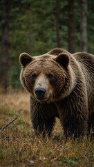 Fototapeta premium Brown bear in nature.