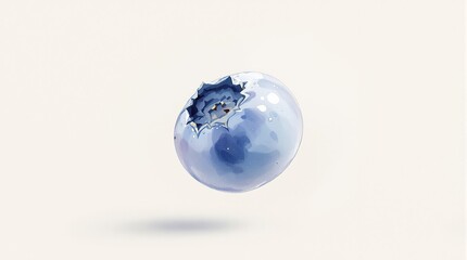 Artistic interpretation of a ripe blueberry in watercolor, watercolor, interpretation, ripe