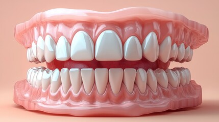 Obraz premium Detailed 3D Model of Human Teeth for Dental Education and Awareness