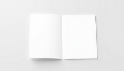 A4 A5 Letter Brochure 3D Rendered White Blank Mockup Generative AI