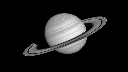  an animated picture of Saturn with its iconic rings in the dark background The planet is in the center of the image, surrounded by its rings, and the background is