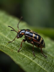 Bug sitting on a leaf.