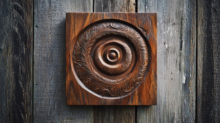 Maori carving of koru symbol intricately designed on wooden panel showcasing rich cultural artistry