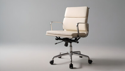 white office chair in a empty room
