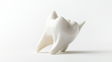   a white tooth on a white background, which is a reminder of the importance of dental care and the need to take care of one's teeth