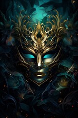 Naklejka premium Fantasy Masquerade Enchanted Backdrop