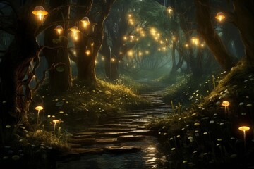 Naklejka premium Enchanted Forest Explorations