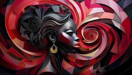 sexy red 3d potrait of human and super heros 